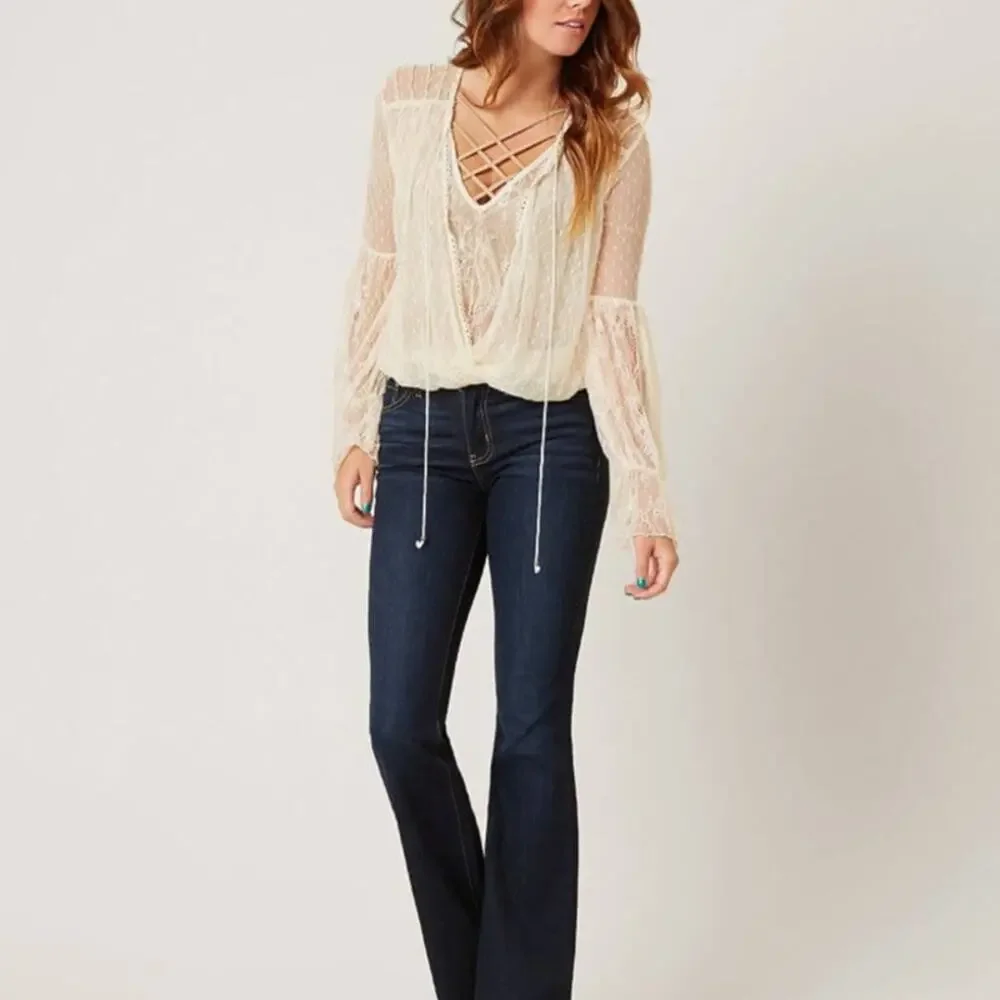 Free People Far Away Laced Fairy Top